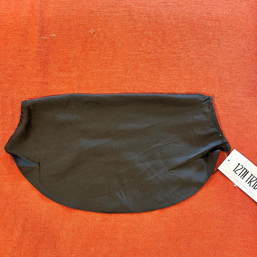 12th tribe black satin top